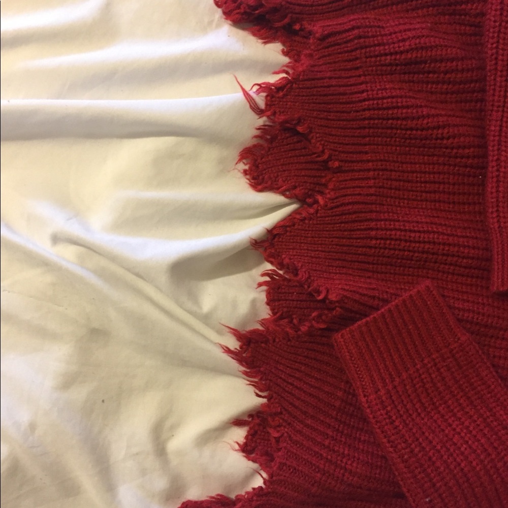 Distressed Red Sweater - Picture 4 of 6